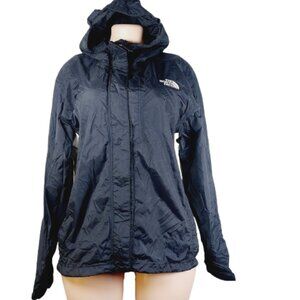 The North Face Women's Black White HyVent Full-Zip Windrunner Rain Jacket Sz XS